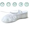 Nexete Ballet Shoes Slippers Classic Canvas Split-Sole Dance Slippers for Toddler Kid Girl Boy Women (Women EU 44 / US 11, White) view 4