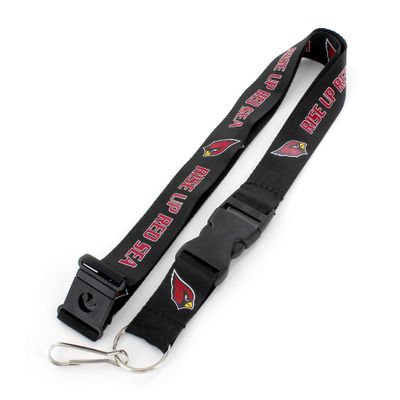 aminco NFL Arizona Cardinals Red Seas Team Lanyard, Black, 6