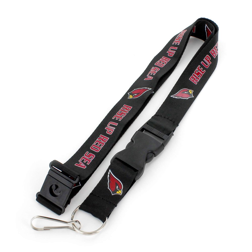 aminco NFL Arizona Cardinals Red Seas Team Lanyard, Black, 6