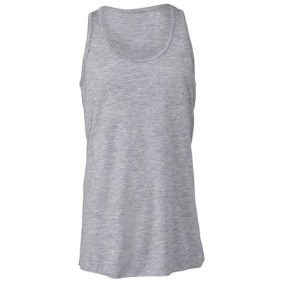 Bella + Canvas Youths Girls Flowy Racer Back Tank Top (L) (Athletic Heather)