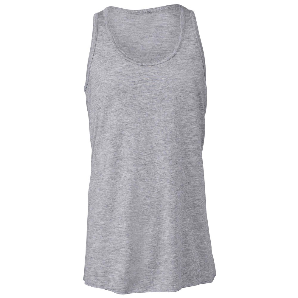 Bella + Canvas Youths Girls Flowy Racer Back Tank Top (L) (Athletic Heather)