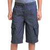 UNIONBAY Boys' 100% Cotton Cargo Short with Pull On, Elastic Waist (5, Cruiser Blue Grey) view 1