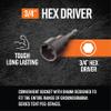 GROUNDGRABBA 3/4" 19mm Hex 4 Pack. Clip -in Socket Driver for Driving in Your GroundGrabba Screw-in Tent Stake Ground Anchors view 3