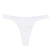 FEESHOW Men's Sexy Satin Bikini Briefs Ruffled Low Rise Underwear G-String Thongs White Large (waist 29.0-43.0") view 1
