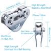 CTSC Climbing Pulleys with Oval Carabiner, Zipline Pulley Kit for Backyard Zipline, Hauling, Rigging and Commercial Purposes with Speed 35/s and Holds Upto 800lbs view 2