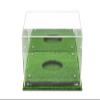Better Display Cases Acrylic Rugby Ball Display Case Mirror, Silver Risers Turf Base (A004-MSRTB) view 3