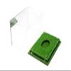 Better Display Cases Acrylic Rugby Ball Display Case Mirror, Silver Risers Turf Base (A004-MSRTB) view 4