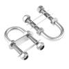 2pcs Marine Boat Stern Bow Eye Tie Down U-Bolt Rigging 316 Stainless Steel,M10x90x130x36mm view 1