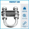 2pcs Marine Boat Stern Bow Eye Tie Down U-Bolt Rigging 316 Stainless Steel,M10x90x130x36mm view 4