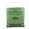 Better Display Cases Acrylic Rugby Ball Display Case Mirror, White Risers Turf Base (A004-MWRTB) view 3