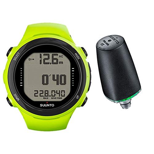 SUUNTO D4i Novo Scuba Diving Computer, Lime with USB Cable and Transmitter