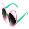 V.W.E. Kids sunglasses - Girl kitty Cat Ages 2 to 8 years old - 100% UV Protection (Pink/Green) view 1