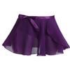 Alvivi Kids Girls Team Basic Long Sleeve Gymnastics Ballet Dance Leotard with Wrap Skirt Tutu Dress Long sleeves Dark Purple 8-10 Years view 3