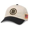 AMERICAN NEEDLE United Slouch NHL Team Casual Dad Hat Boston Bruins, Ivory/Black (43572A-BBR) view 1