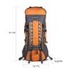 UNISTRENGH 80L Internal Frame Backpacks Outdoor Nylon Hiking Backpack Water-resistant Trekking Bag with Rain Cover for Camping Mountaineering Traveling (Orange) view 2