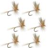 The Fly Fishing Place Light Cahill Classic Trout Dry Fly Fishing Flies - Set of 6 Flies Size 14 view 1