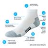 Amazon Essentials Men's Big-Tall 6-Pack Peformance Cotton Cushioned Athletic Ankle Socks Sockshosiery, -white, Shoe Size: 12-16 view 2