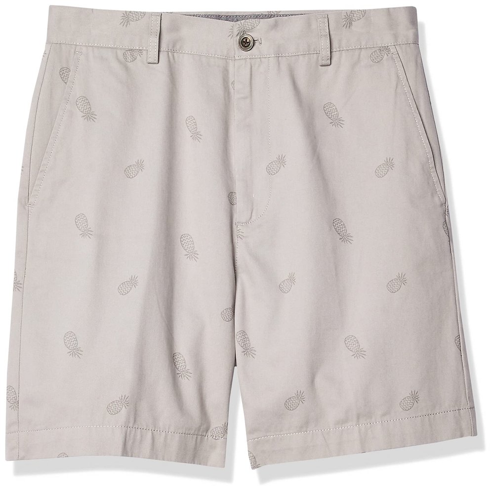 Amazon Essentials Men's Classic-Fit 7" Chino Shorts, Grey Pineapple, 34