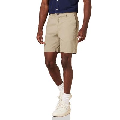 Amazon Essentials Men's Slim-Fit 7" Chino Shorts, Khaki, 38