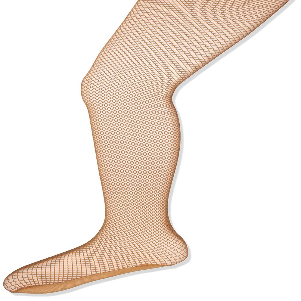 Capezio girls Professional Fishnet Seamless Tight Hosiery, Toasted Almond, Large-X-Large US