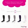 MeMoi Cotton Blend Knee High Girls Uniform Socks White 8-9 view 3