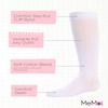 MeMoi Cotton Blend Knee High Girls Uniform Socks White 8-9 view 4