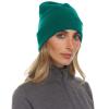 100% Merino Wool Cuff Beanie - Mens & Womens Warm Winter Hat - Watch Cap - Toque - One Size Fits Most - Emerald Green view 2