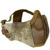 AOUTACC Airsoft Mesh Mask, Half Face Mesh Masks with Ear Protection for CS/Hunting/Paintball/Shooting (Mesh Ear, at)