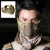 AOUTACC Airsoft Mesh Mask, Half Face Mesh Masks with Ear Protection for CS/Hunting/Paintball/Shooting (Mesh Ear, at) view 3
