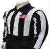 Smitty Men's Long Sleeve Football Referee Shirt with 2 1/4 inch Stripes & USA Flag (XX-Large) view 1
