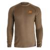 First Lite Men's Wick Long Sleeve Crew - Merino Wool Camo Hunting Base Layer, UV Protection Moisture Management Shirt, Dry Earth, X-Large view 1