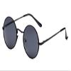 Round Glasses Hippy Vintage Retro Round Sunglasses Slim Metal Rim Frame view 3