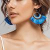 10 Colors Boho Tassel Earrings Handmade Long Earring Colorful Drop Earring For Women Jewelry Gifts Blue view 3