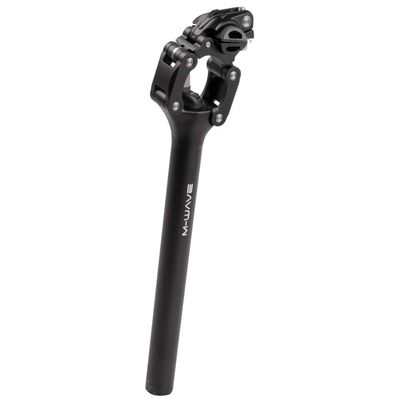 M-Wave Unisex's Fourspring Vario Parallelogram Seat Post, Black, Radius 31.6 mm