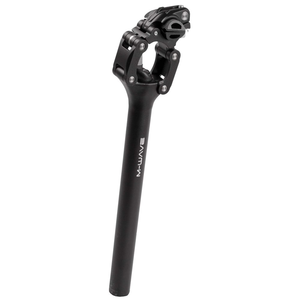M-Wave Unisex's Fourspring Vario Parallelogram Seat Post, Black, Radius 31.6 mm