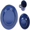 A. Blchl Durable Enamel Camping Dinner Set (Blue, 4 Sets) view 2