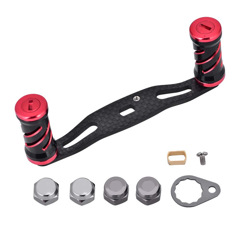 Baitcaster Handle, Carbon Fiber Frame for Lightweight Durability, Fishing Reel Knobs, 3.75 Inch Length, for Anglers in Bass Freshwater Saltwater Fishing
