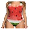 Letuwj Women's Impression 3D Slim Fit Swimsuit L Watermelon view 1