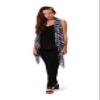 KAI Women's Chiffon Lightweight Sleeveless Tropical Stylish Beach Cover Up (L/XL, Coral Reef Black) view 2