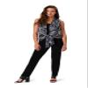 KAI Women's Chiffon Lightweight Sleeveless Tropical Stylish Beach Cover Up (L/XL, Coral Reef Black) view 3