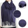 RIIQIICHY Scarfs for Women Winter Navy Pashmina Shawls and Wraps for Evening Dresses Warm Large Scarves Wedding Shawl view 4