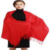 RIIQIICHY Scarfs for Women Winter Red Pashmina Shawls and Wraps for Evening Dresses Warm Large Scarves Wedding Shawl view 1