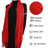 RIIQIICHY Scarfs for Women Winter Red Pashmina Shawls and Wraps for Evening Dresses Warm Large Scarves Wedding Shawl view 3