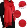 RIIQIICHY Scarfs for Women Winter Red Pashmina Shawls and Wraps for Evening Dresses Warm Large Scarves Wedding Shawl view 4