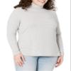 Amazon Essentials Women's Long-Sleeve Turtleneck (Available in Plus Size), Grey Heather, Large view 1