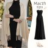RIIQIICHY Scarfs for Women Winter Beige Pashmina Shawls and Wraps for Evening Dresses Warm Large Scarves Wedding Shawl view 2