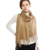 RIIQIICHY Scarfs for Women Winter Camel Pashmina Shawls and Wraps for Evening Dresses Warm Large Scarves Wedding Shawl view 2