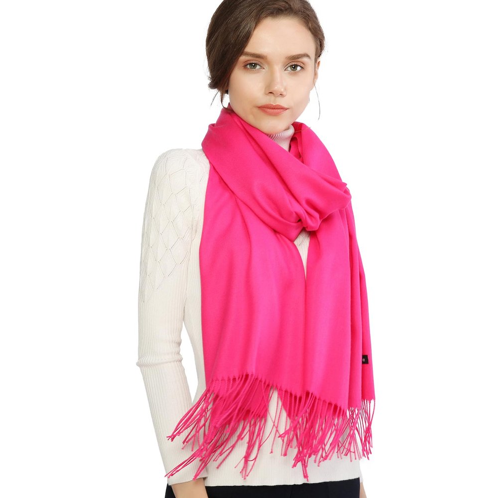 RIIQIICHY Scarfs for Women Winter Pink Pashmina Shawls and Wraps for Evening Dresses Warm Large Scarves Wedding Shawl