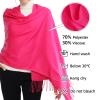 RIIQIICHY Scarfs for Women Winter Pink Pashmina Shawls and Wraps for Evening Dresses Warm Large Scarves Wedding Shawl view 3