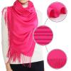RIIQIICHY Scarfs for Women Winter Pink Pashmina Shawls and Wraps for Evening Dresses Warm Large Scarves Wedding Shawl view 4